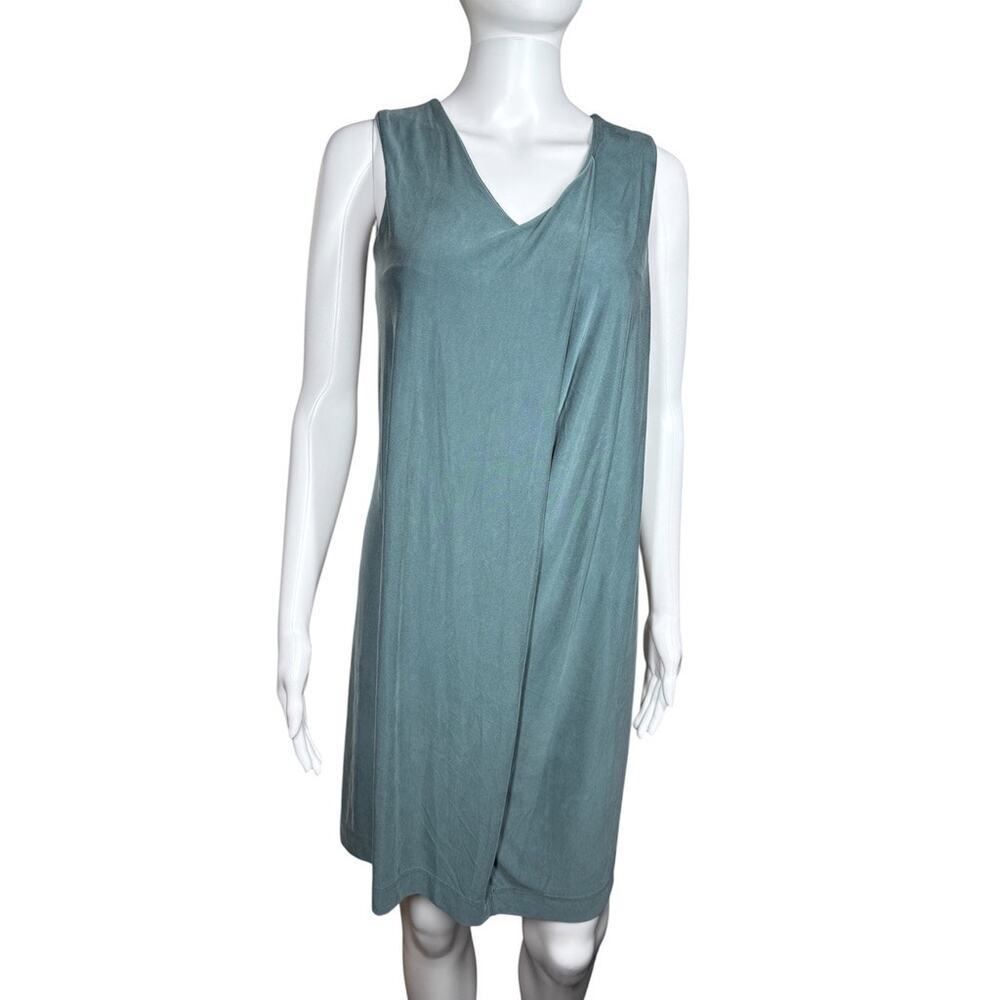 Cynthia Rowley Vintage 90s Jade Green Cupro Slinky Dress Size Small